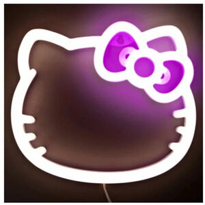Pink and white Hello Kitty Neon light wall decorations battery operated